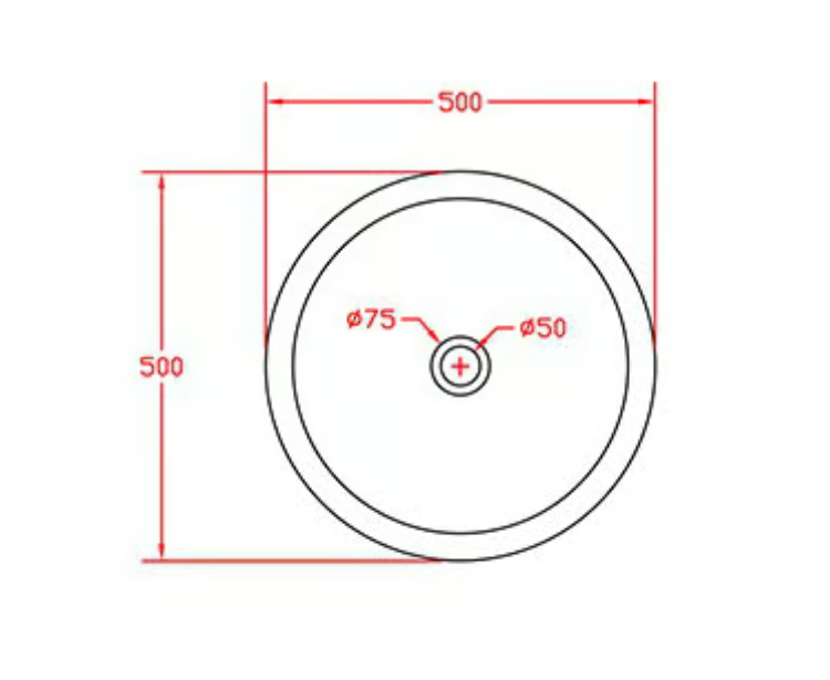 Staande wastafel  TWZ16 in massief steen (Solid Stone) - 50 x 50 x 90 cm