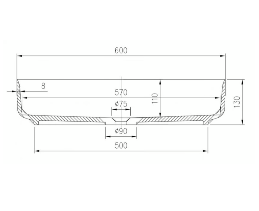 Opbouwwastafel PB2123