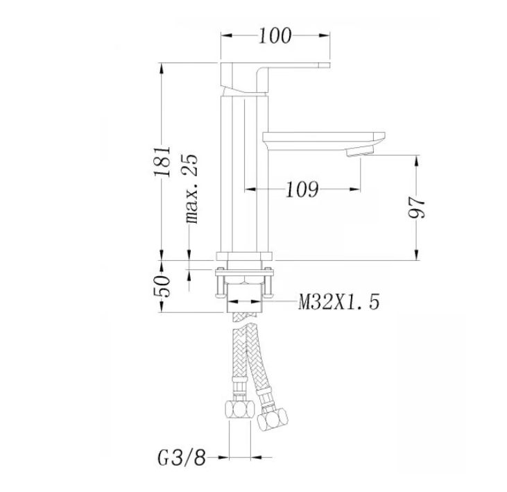 Mitigeur lavabo monotrou 1233