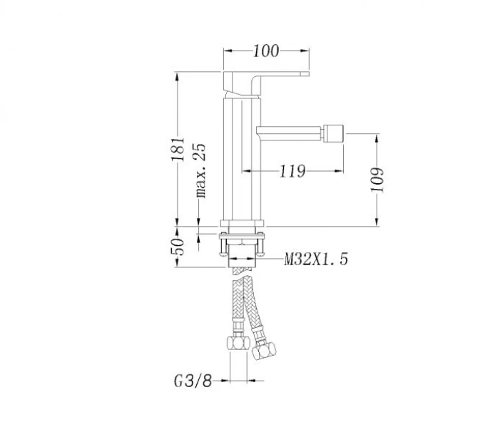 Mitigeur de bidet 1238C