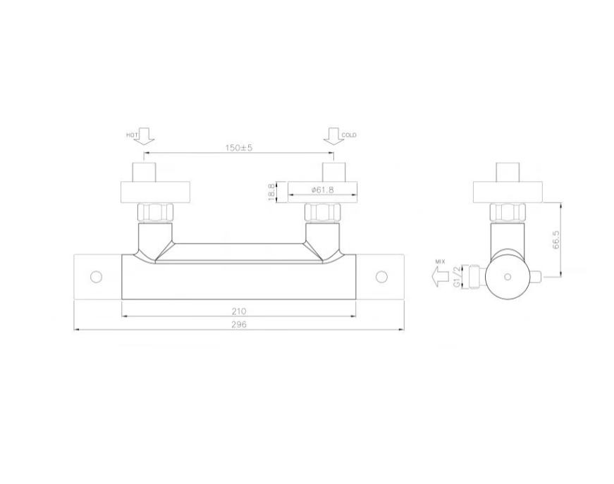 Thermostatische douchekraan 4021