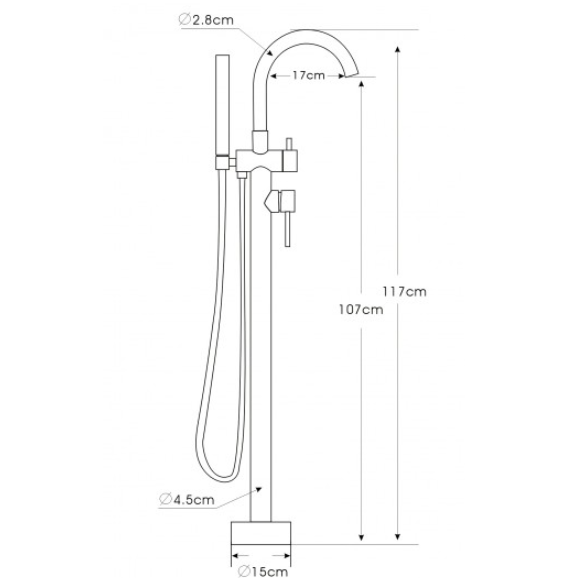 Design freestanding faucet 8028