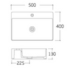 Aufsatzwaschbecken KW8085 aus Keramik Grau matt - 50 x 40 x 13 cm