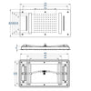 XXL rain shower stainless steel ceiling shower DPG5017