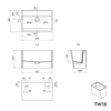 Wandwaschbecken TW18 aus Mineralguss
