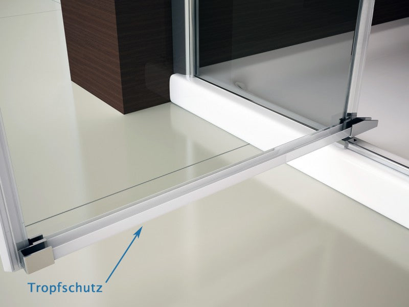 Douchecabinehoek uit 8mm dik gehard veiligheidsglas NANO transparant DX407 - breedte instelbaar 