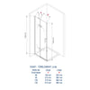 Corner shower with hinged doors DX407