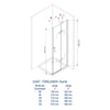 Corner shower with hinged doors DX407