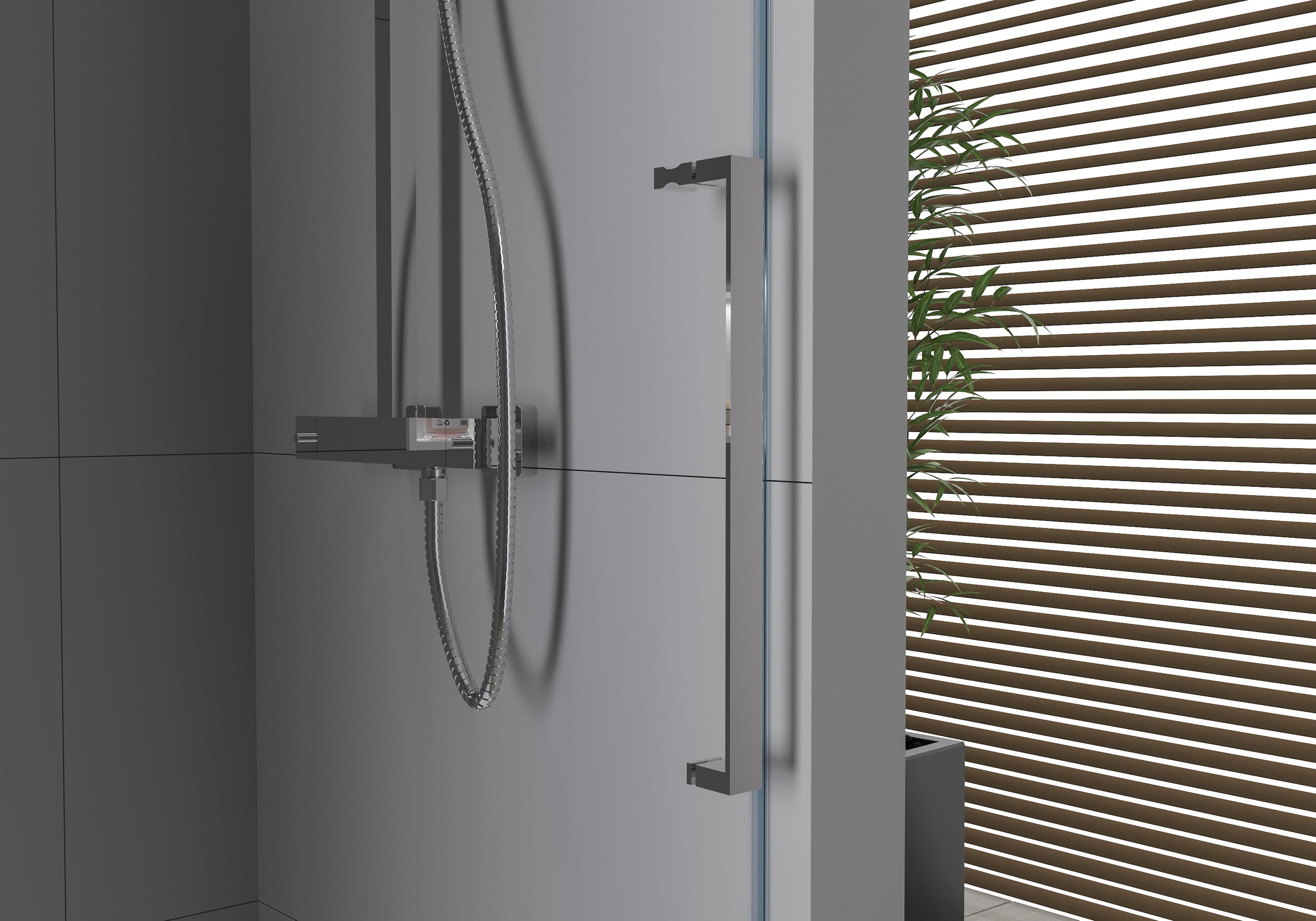 Douche en niche avec porte coulissante Soft-Close DX906 FLEX