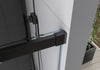 Soft-Close Sliding Door Shower Enclosure DX906 FLEX - Matt Black profiles - 8 mm Nano glass - selectable width 