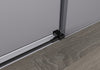 Corner shower with Soft-Close sliding door DX906 FLEX Black matt - 8 mm Nano grey glass - selectable width