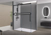 Soft-Close Sliding Door Shower and Side Panel DX906 FLEX - Matt Black profiles - 8 mm  - selectable dimensions