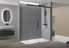 Soft-Close Sliding Door Shower and Side Panel DX906 FLEX - Matt Black profiles - 8 mm  - selectable dimensions