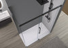 Soft-Close Sliding Door Shower and Side Panel DX906 FLEX - Matt Black profiles - 8 mm  - selectable dimensions