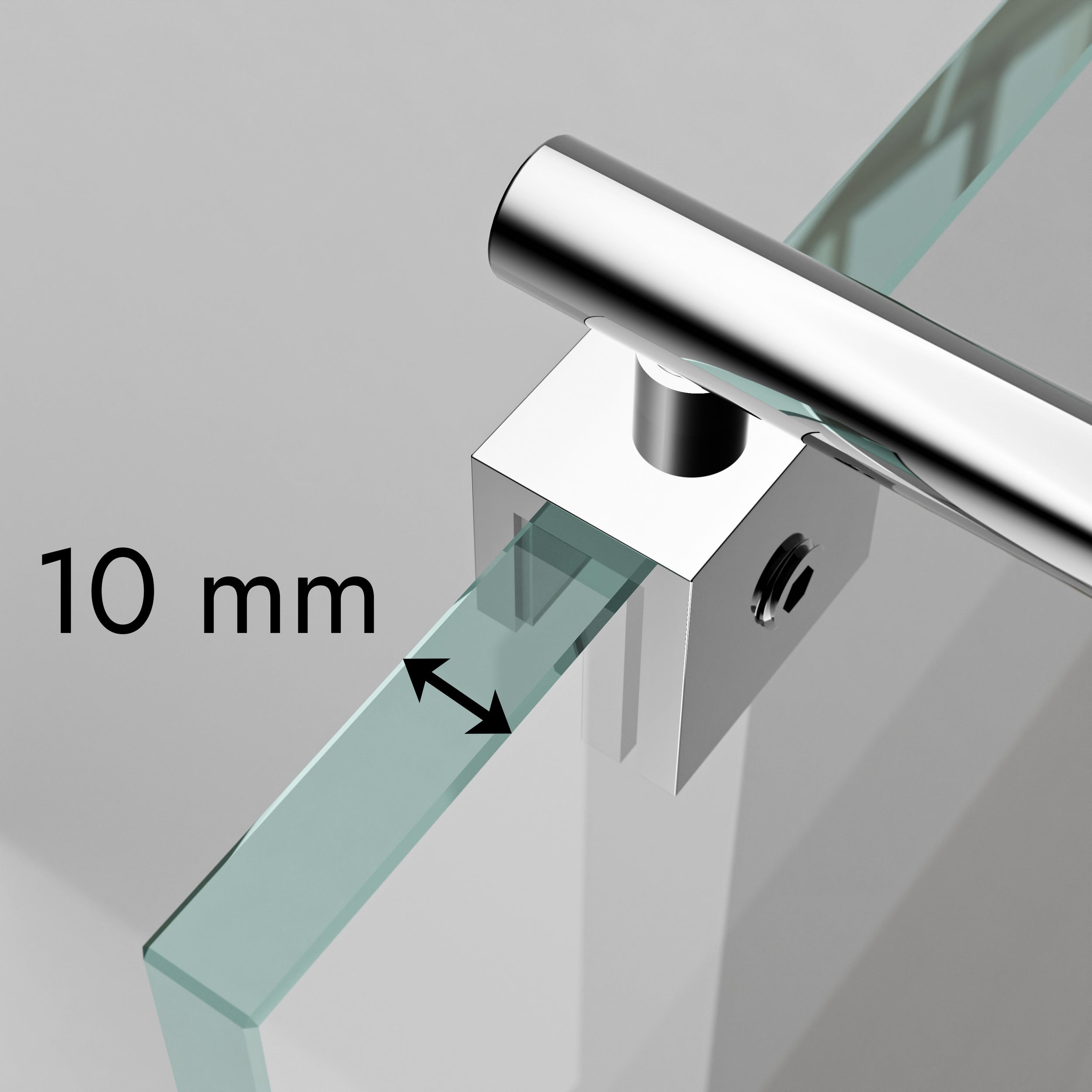 Douchewand Inloop echt glas EX101