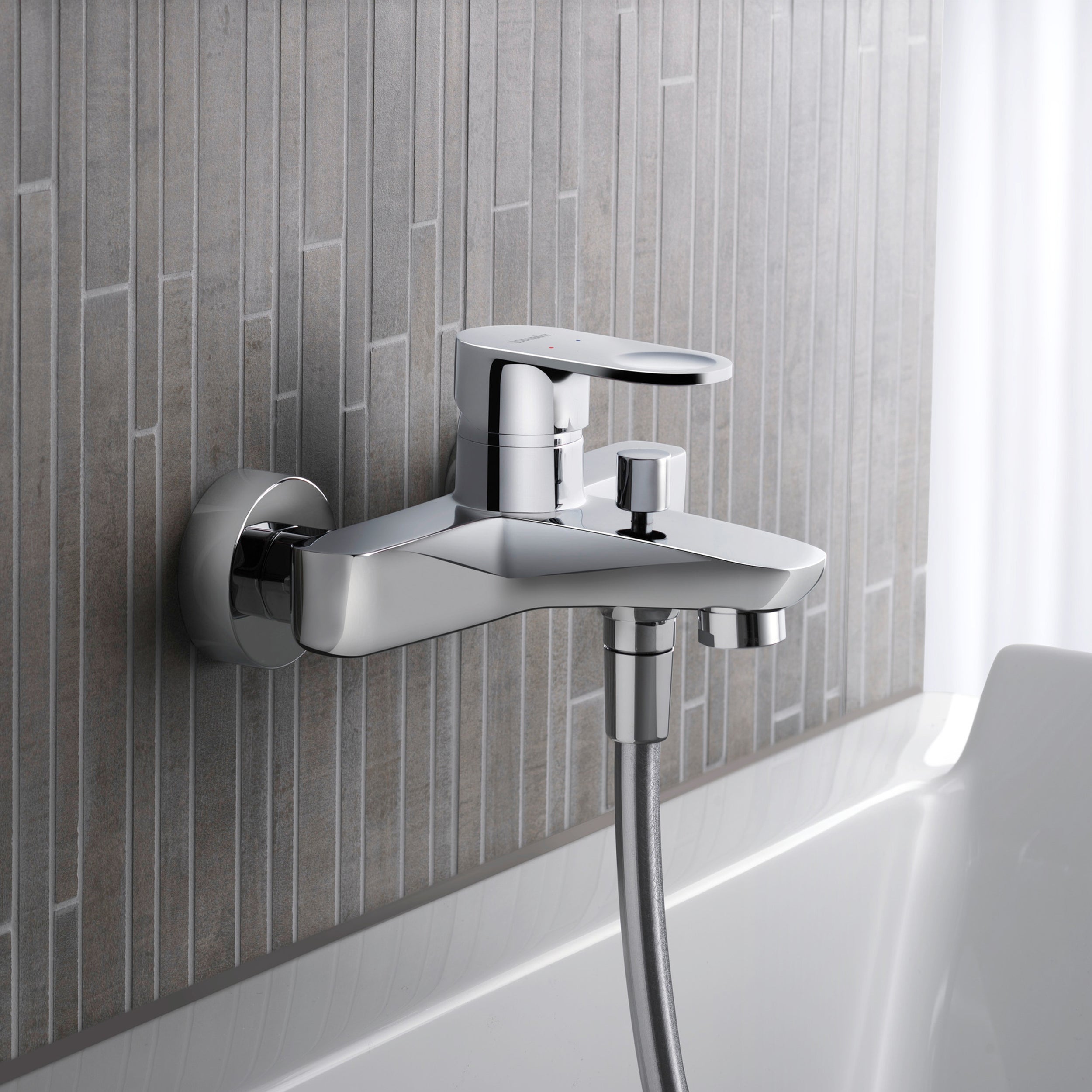 Duravit B.3 bath mixer, surface-mounted, 2 consumers, chrome