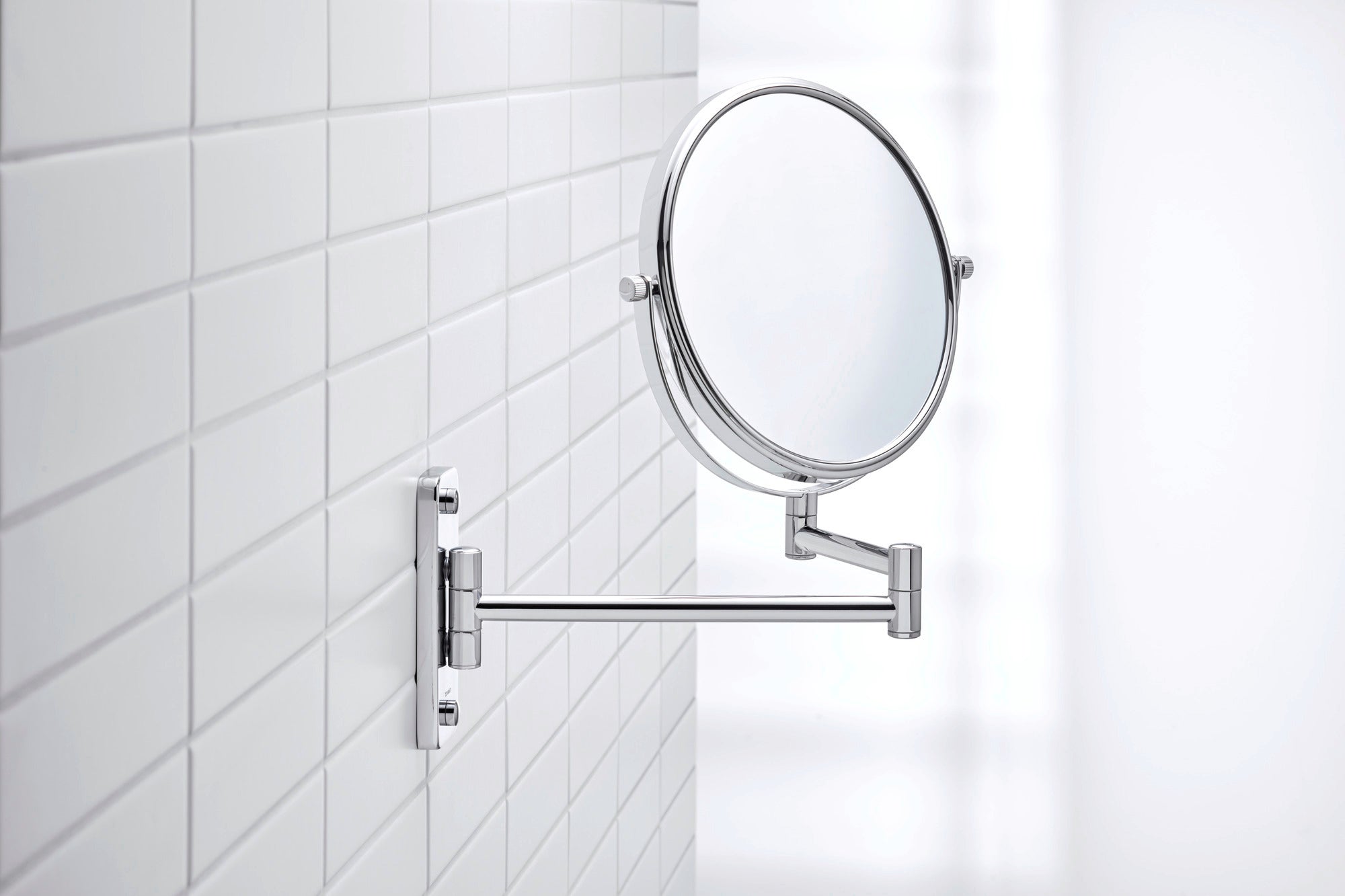 Duravit D-Code Kosmetikspiegel, schwenkbar, Ø 20 cm,  Chrom