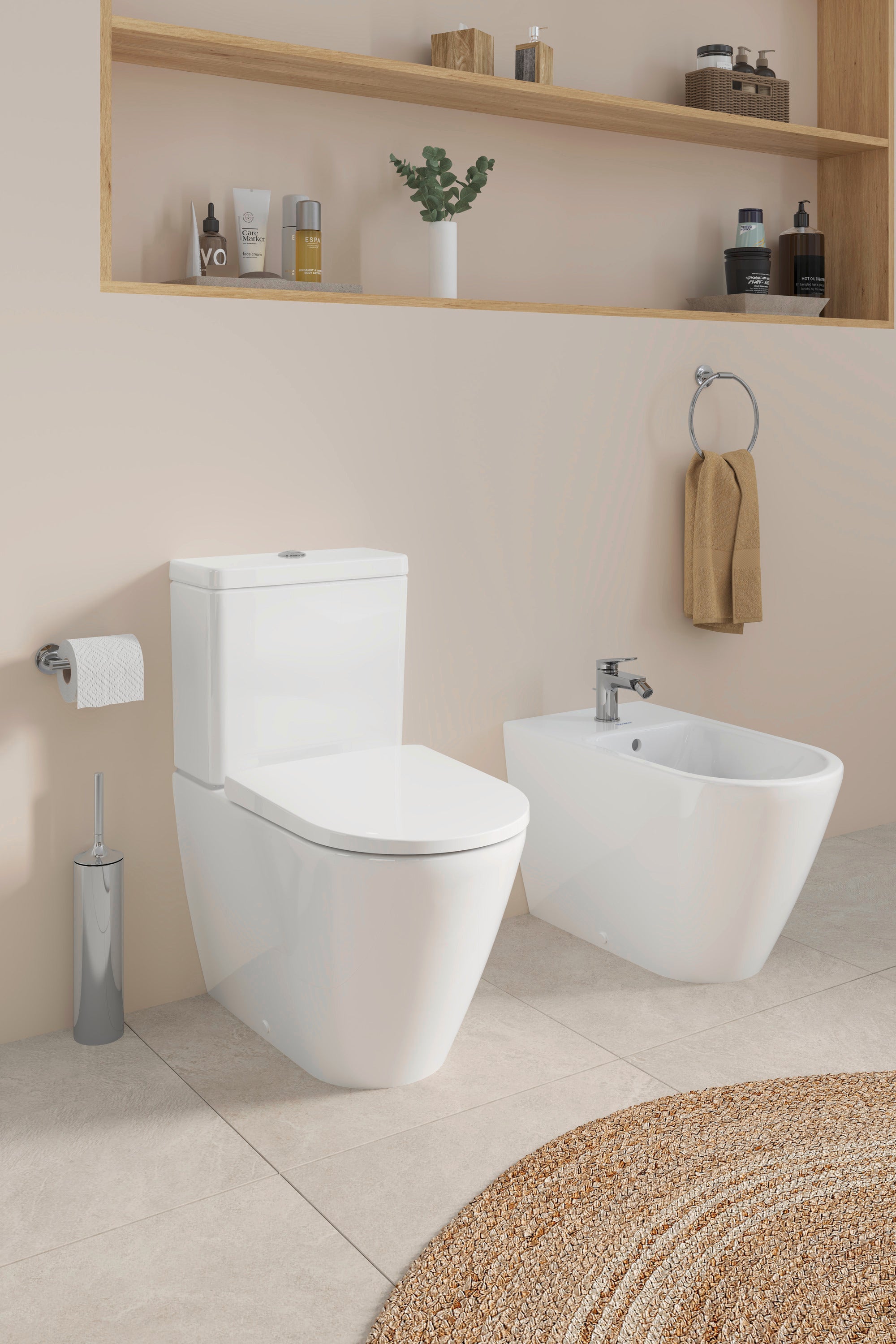 Duravit Wave ééngreeps bidetmengkraan met pop-up afloop en trekstang - kleur instelbaar