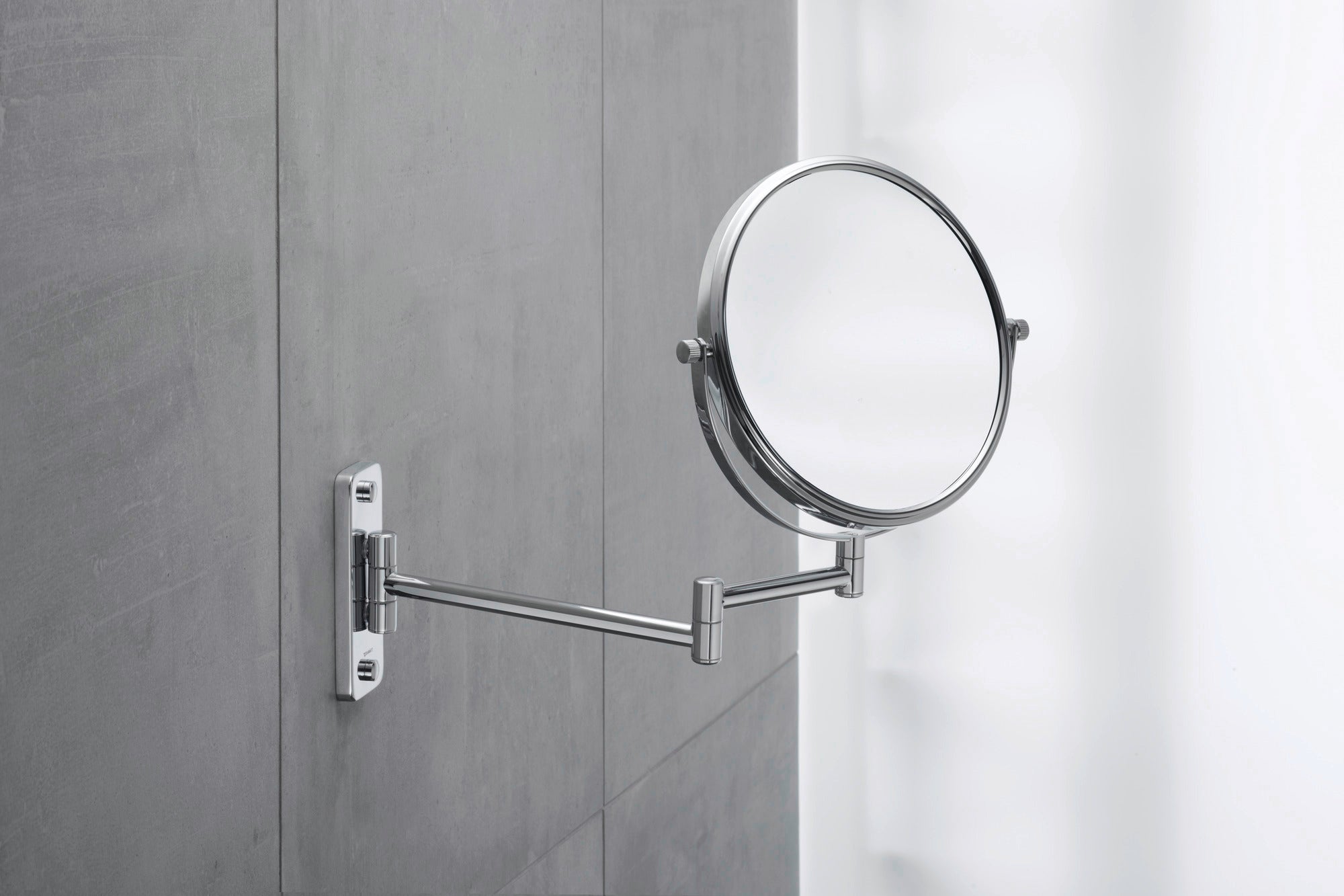 Duravit D-Code miroir cosmétique, pivotant, Ø 20 cm, chrome