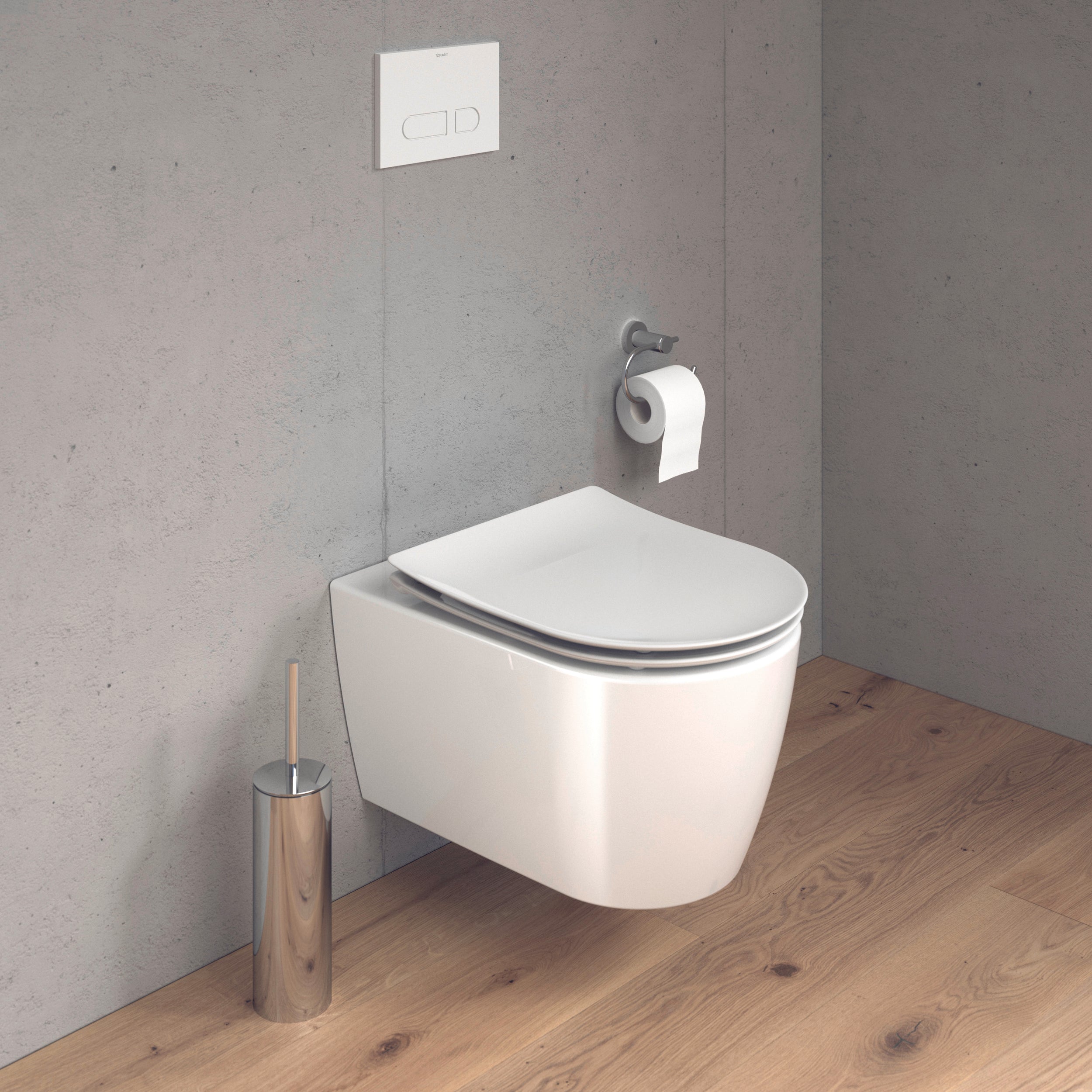 Duravit Soleil wall-hung WC set with toilet seat - concealed fixing