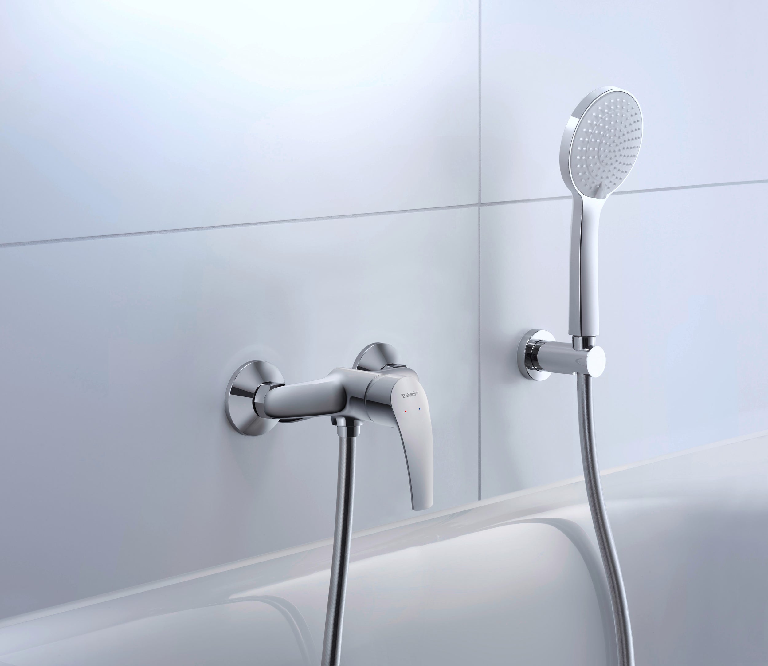 Duravit DuraVelez shower mixer, surface-mounted, 1 consumer, chrome