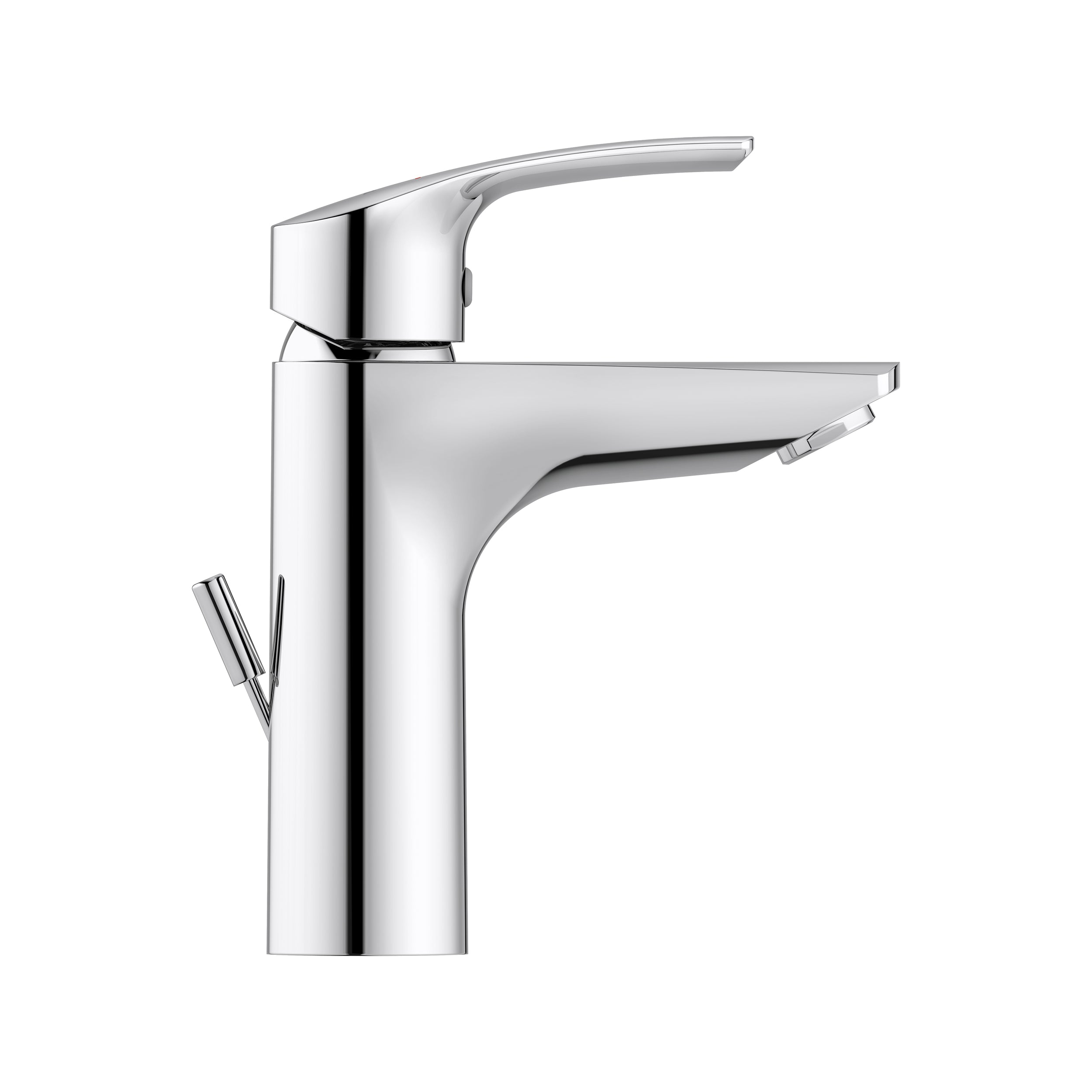 Robinetterie de lavabo Duravit DuraVelez, avec fonction FreshStart économisant l'énergie, 18,7 cm (taille M), chrome - avec garniture d'écoulement