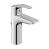 Duravit DuraVelez basin mixer, with energy-saving FreshStart function, 18.7 cm (size M), chrome - with pop-up waste