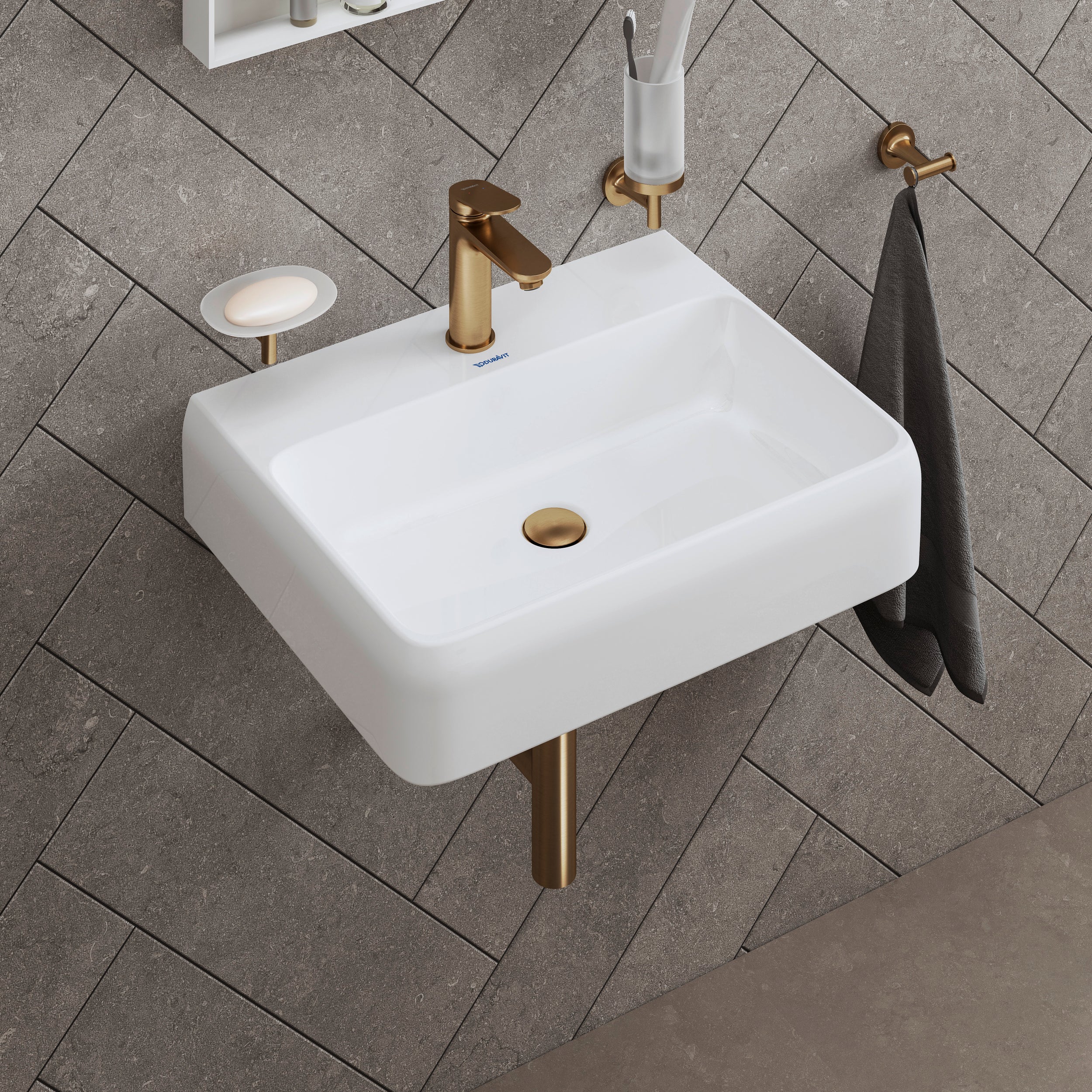 Wave Duravit Mitigeur monocommandé pour lavabo M avec tirette - Couleur au choix