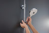 Duravit Shower System with thermostat, glass shelf, 3 spray types and MinusFlow function - chrome/white