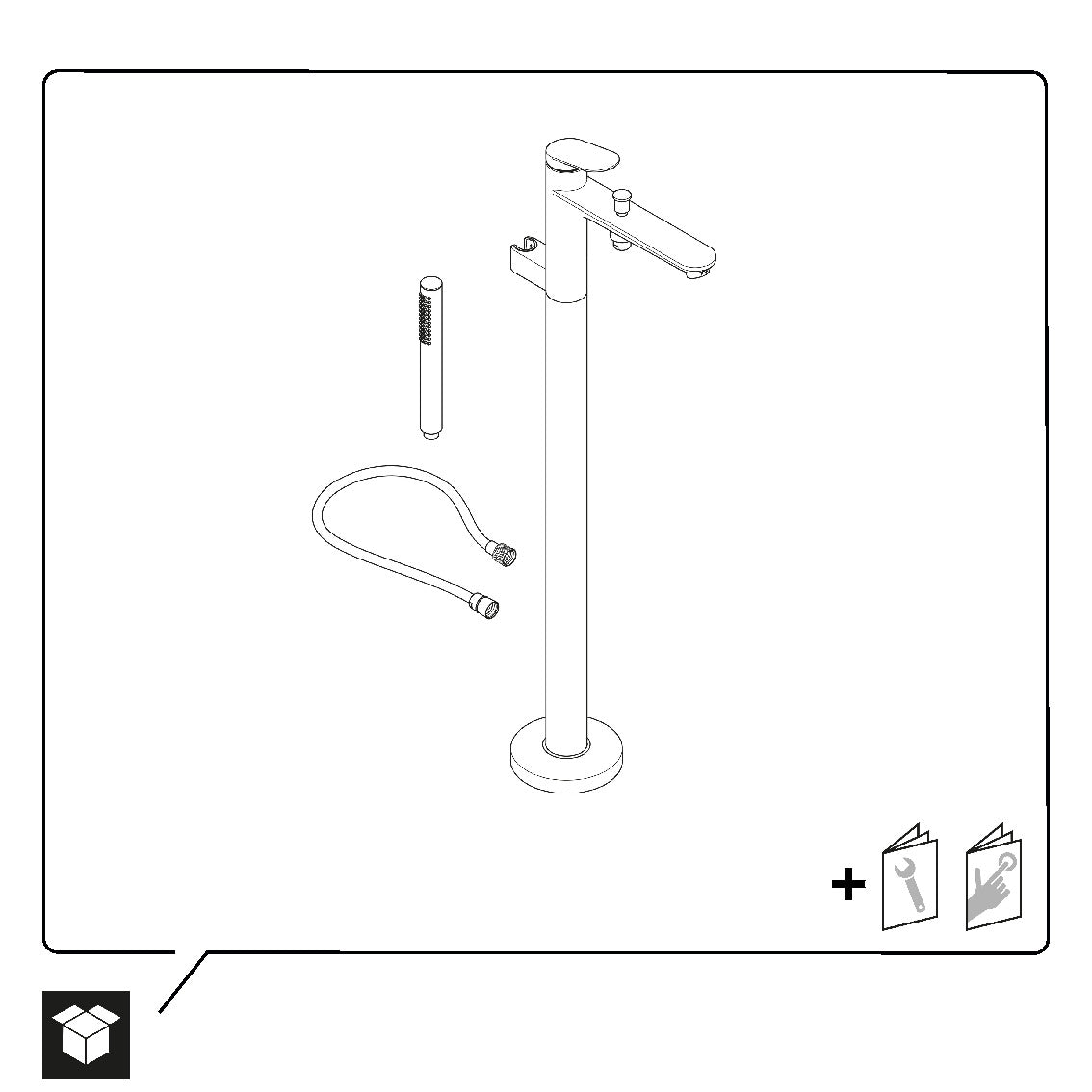 Duravit Wave ééngreeps staande badmengkraan - kleur instelbaar