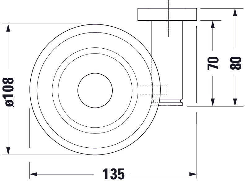 Duravit D-Code soap dish Ø10 cm for 1 soap 