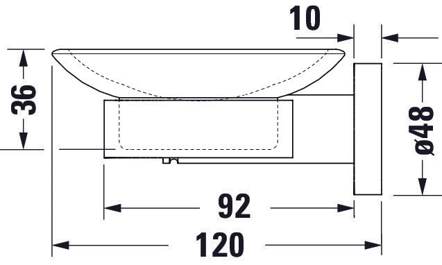 Duravit D-Code soap dish Ø10 cm for 1 soap 