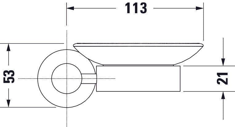 Duravit D-Code soap dish Ø10 cm for 1 soap 