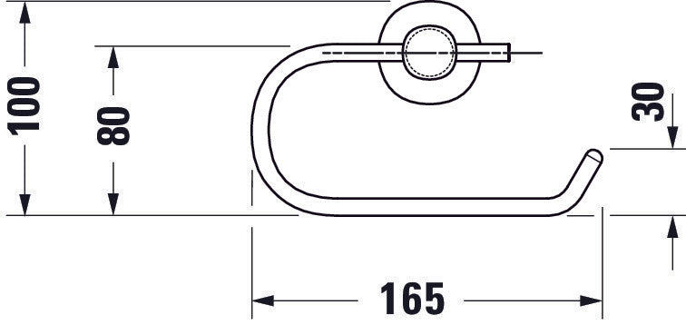 Duravit D-Code Papierrollenhalter für 1 Rolle