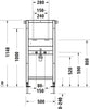 DuraSystem wastafelmeubel, standaard, 500x170x1148mm