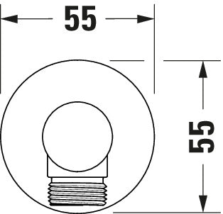 Duravit coude de raccordement mural universel