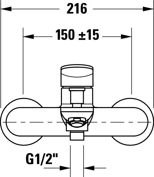 Duravit Wave ééngreeps opbouw badmengkraan 