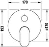 Duravit Wave single-lever shower mixer concealed