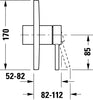 Duravit Circle single-lever concealed shower mixer
