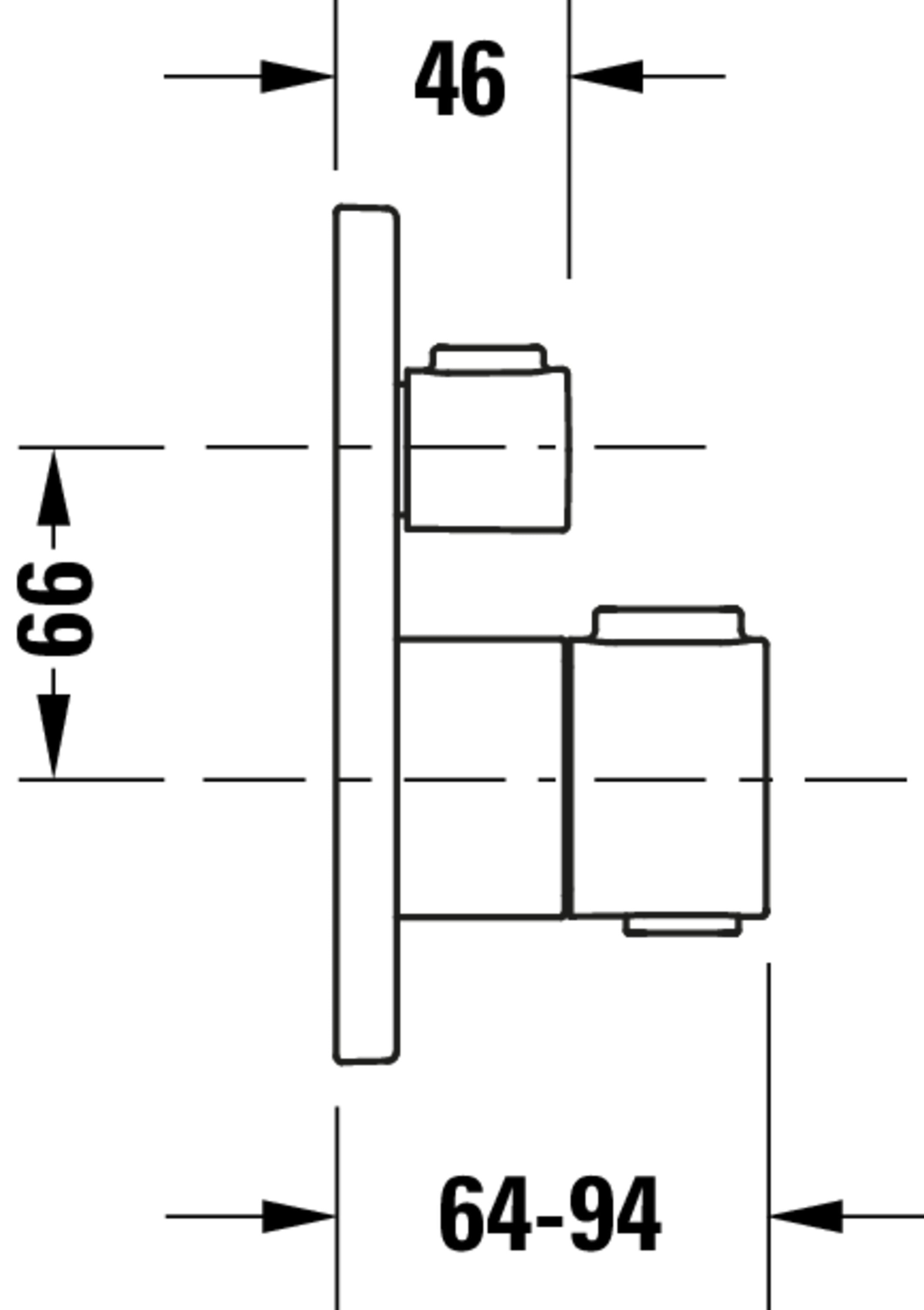Robinet thermostatique encastré Duravit pour la douche