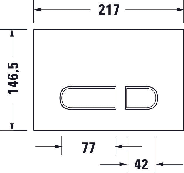 Duravit DuraSystem Betätigungsplatte mechanisch für WC