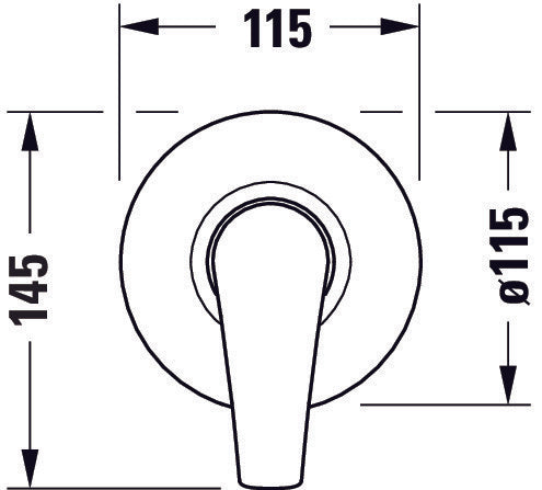 Duravit DuraVelez shower mixer, concealed, 1 consumer, chrome