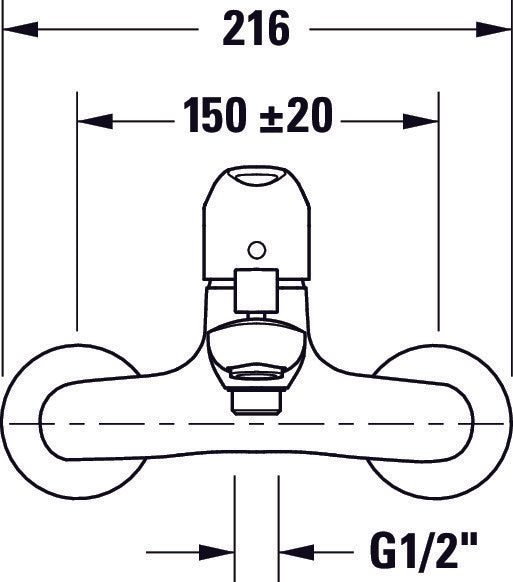 Duravit DuraVelez Wannenarmatur, Aufputz, 2 Verbraucher, Chrom