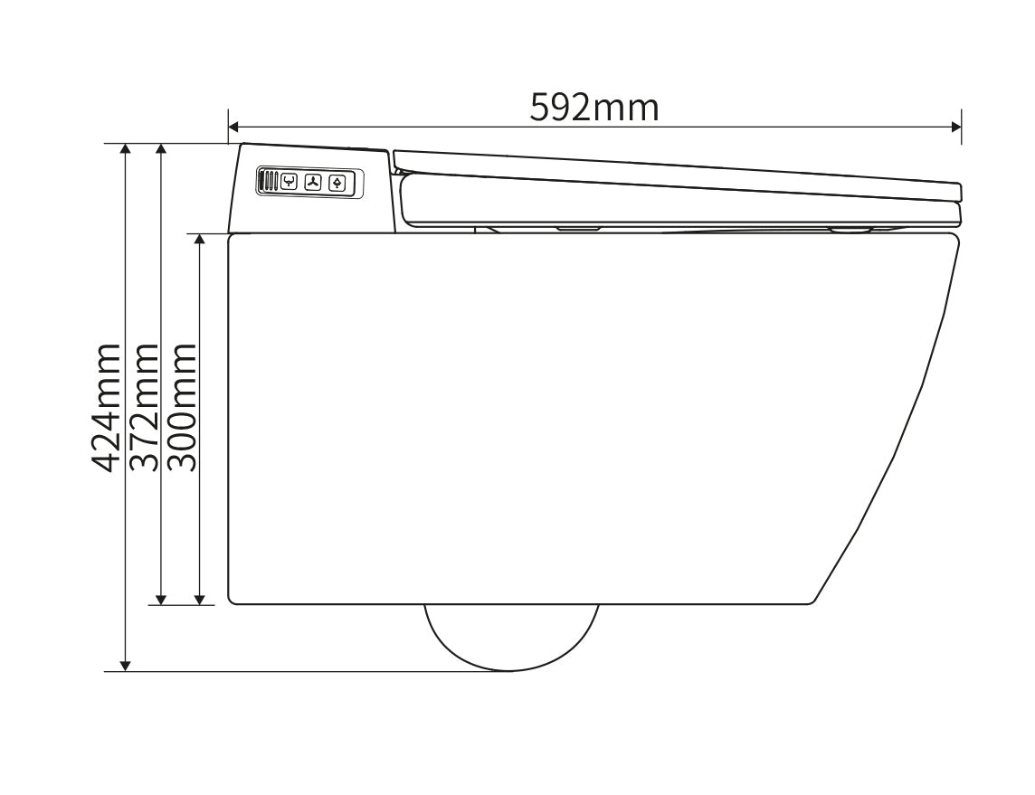 Ensemble complet WC douche 540 PRO avec élément de pré-mur Geberit Duofix