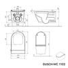 Douche-wc compleetset PREMIUM 1102 met Geberit Duofix voorwandelement
