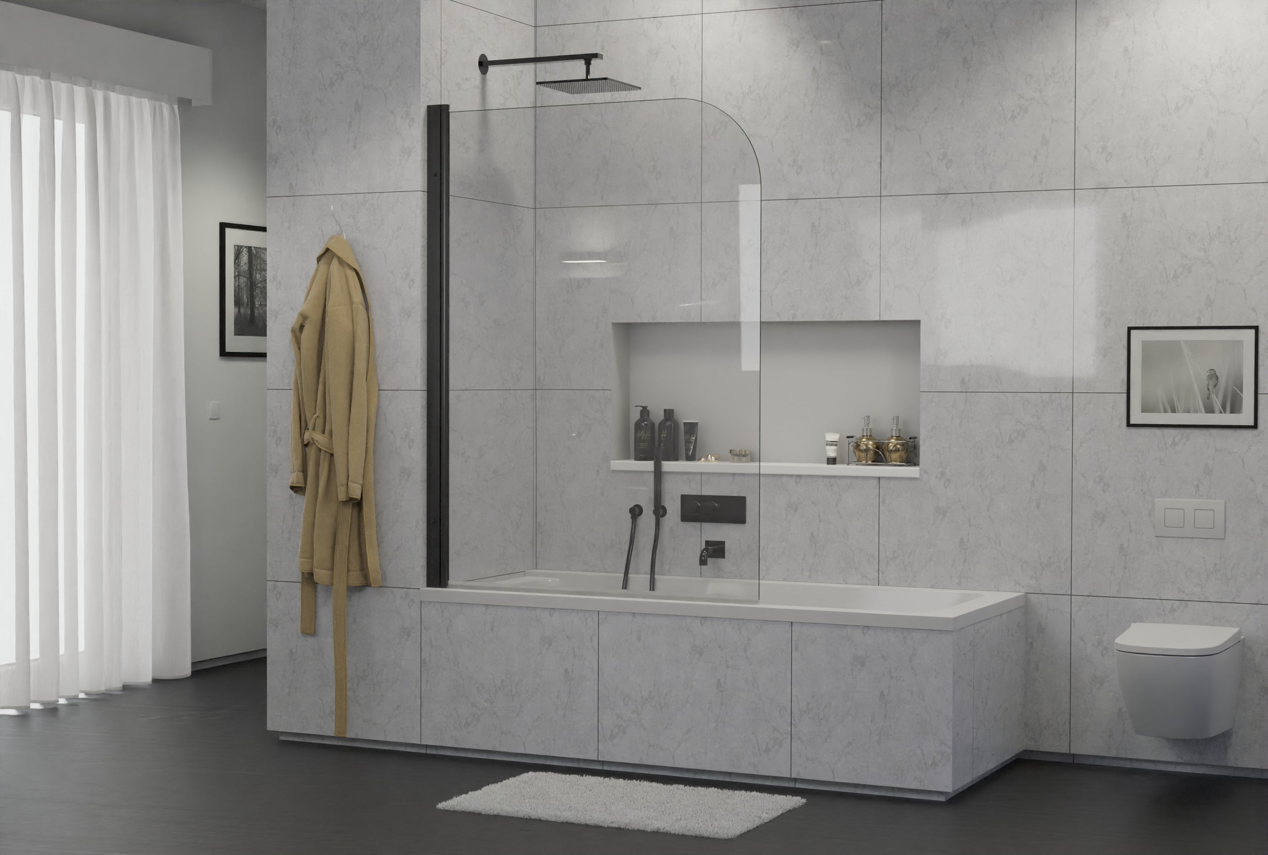 Draaibare douchewand NT201