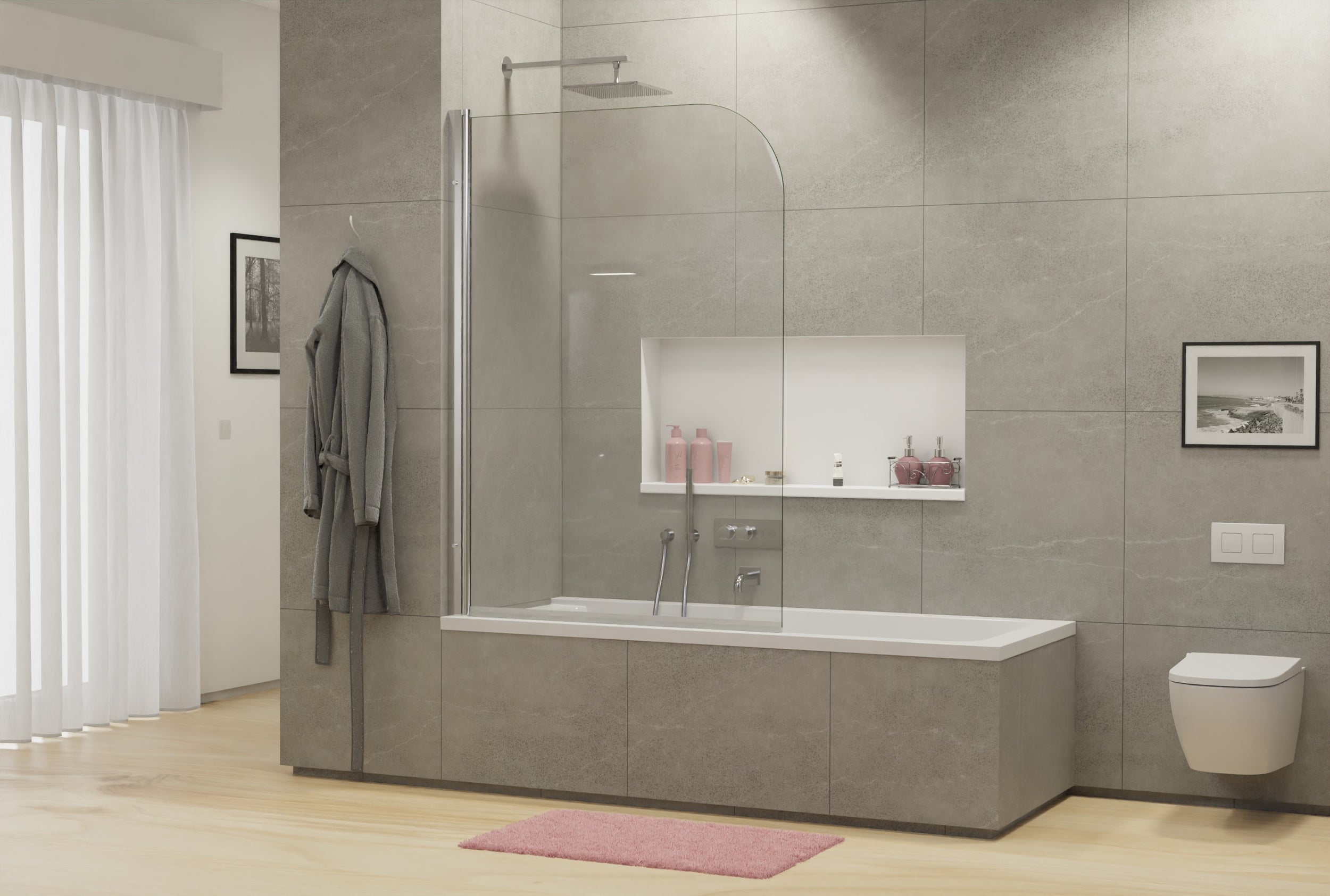 Draaibare douchewand NT201