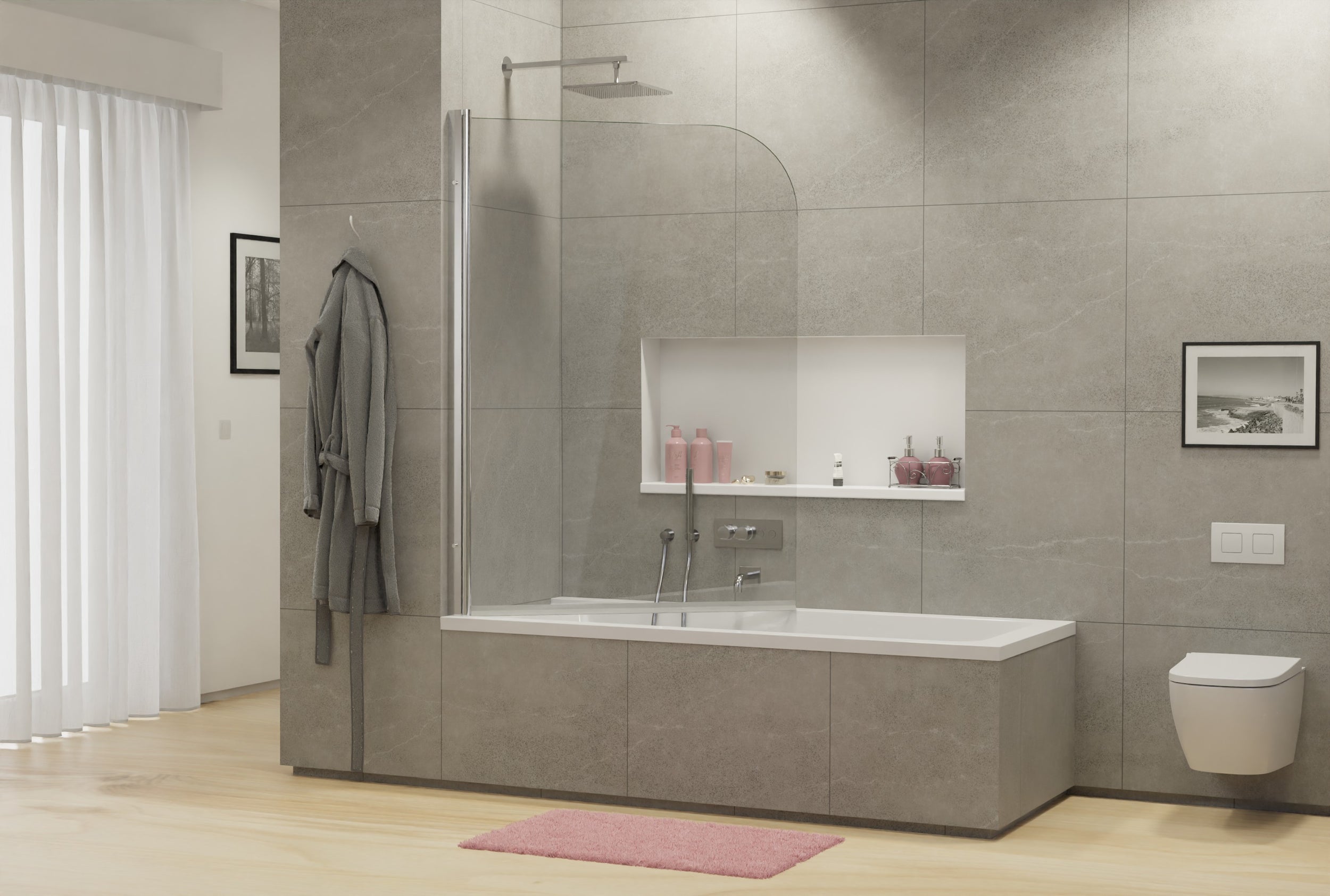 Draaibare douchewand NT201