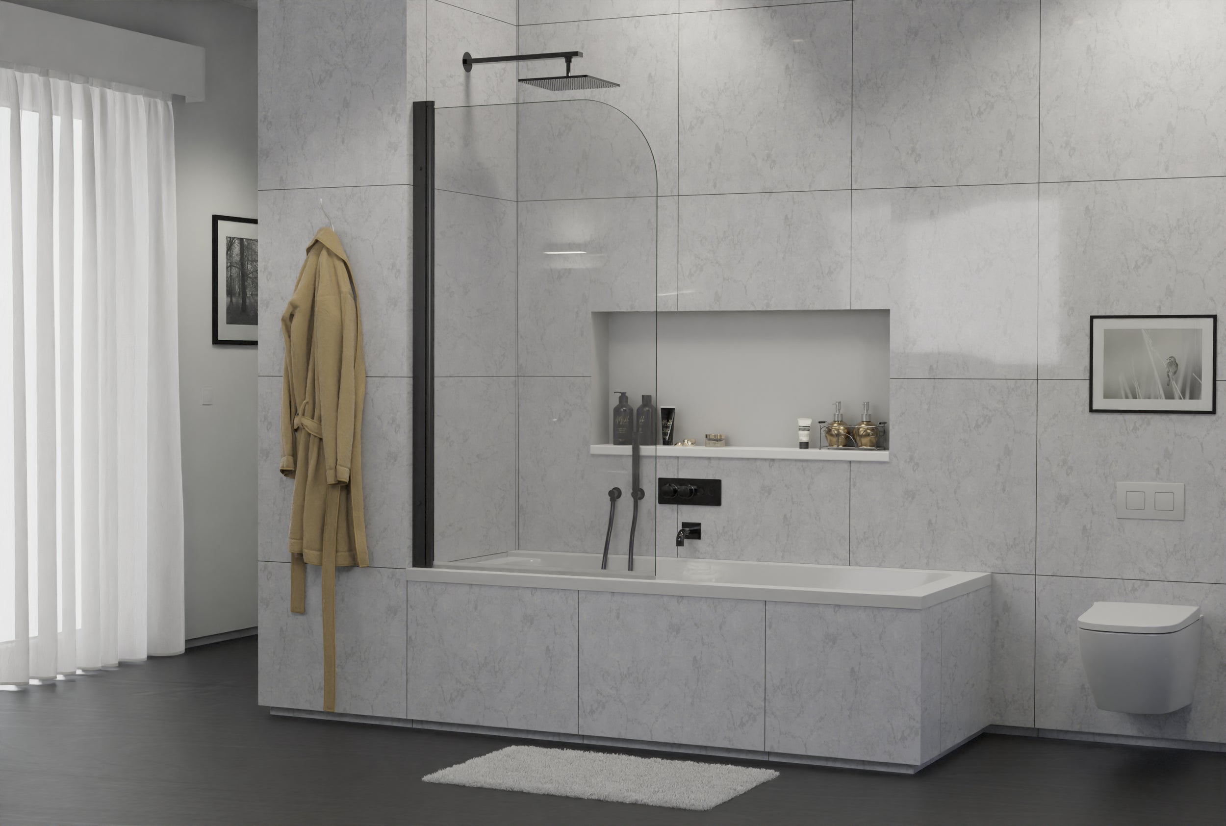 Draaibare douchewand NT201