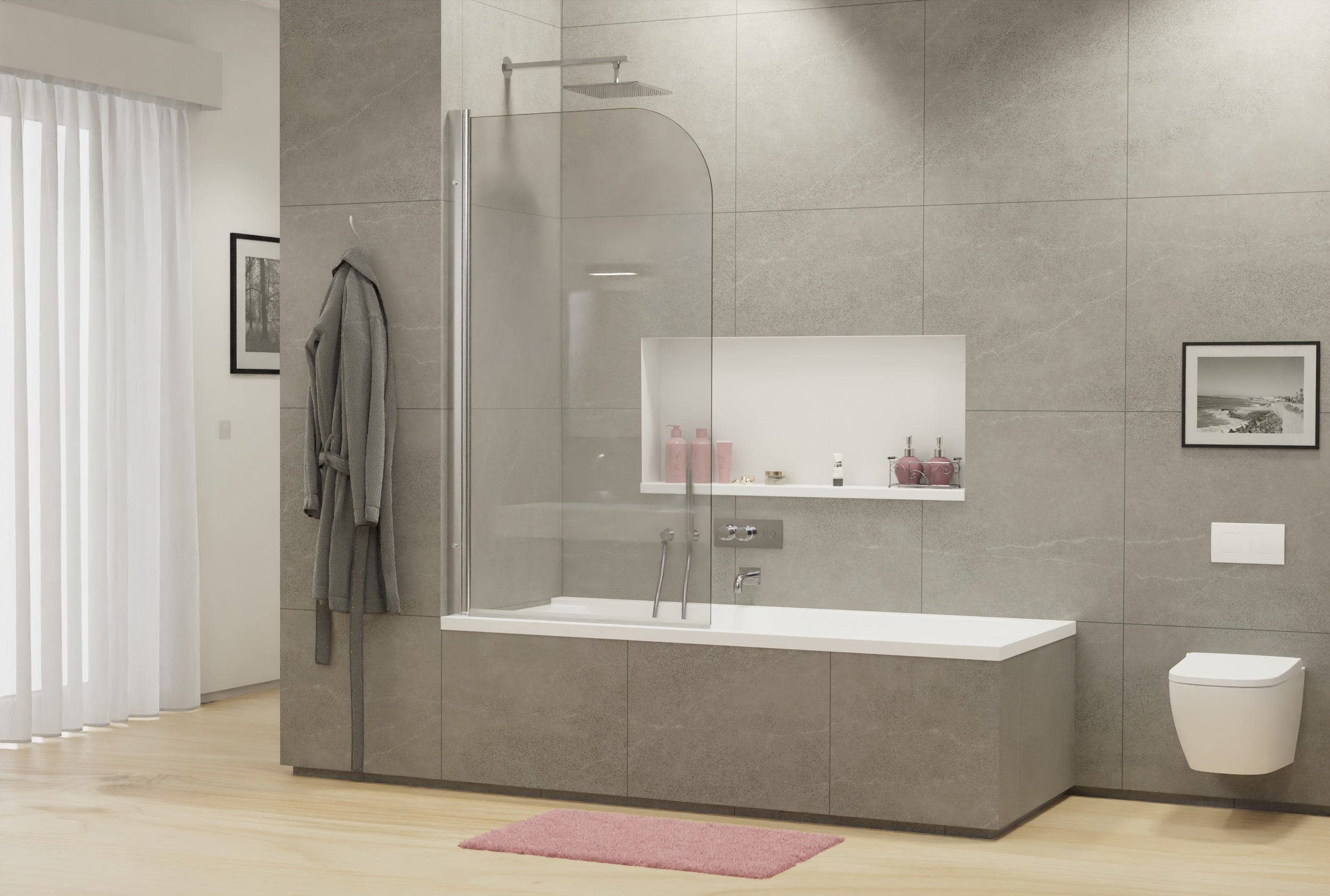 Draaibare douchewand NT201
